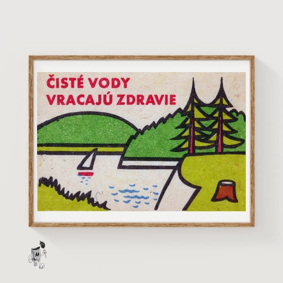 Clean Waters Matchbox Print, Unframed Paper Poster 8x10in