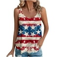 thumbnail image 1 of Clean Womens Independence Day T-Shirts 4Th of July Summer Tops Round Neck Tee Short Sleeve Shirts American Flag Printed Tunic Blouses Loose Flowy Tunics America Land of The Free Shirt, 1 of 5