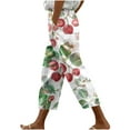 thumbnail image 1 of Clean Womens Summer Printed Capri Pants Funny Fruit Pattern Capris High Waisted Sweatpants Lace-Up Elastic Waist Beach Pants Baggy Relaxed Fit Jogger Capri Beach Travel Vacation Outfits with Pockets, 1 of 5