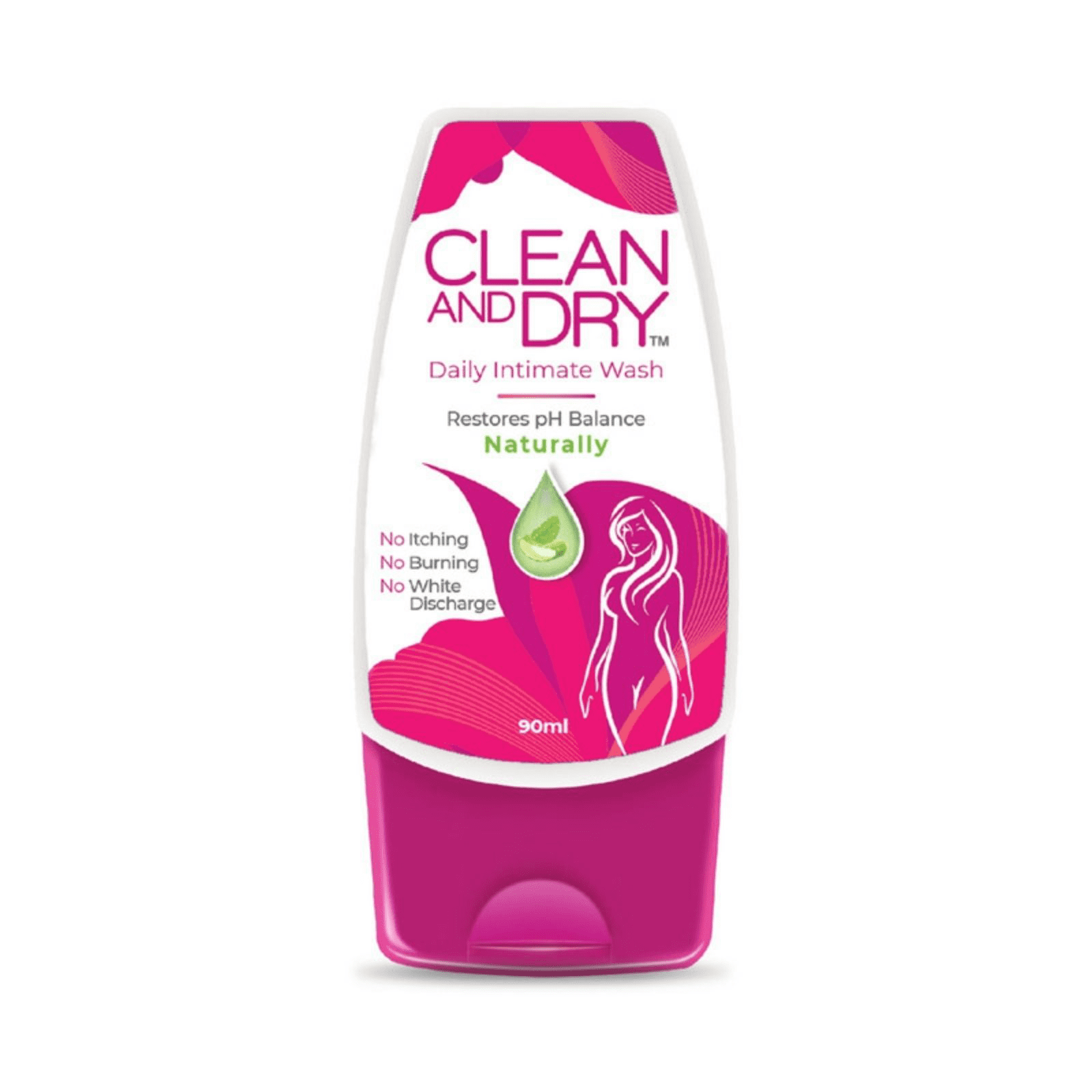 Clean and Dry Daily Feminine Intimate Hygiene Wash Maintains Natural PH Balance 3.04 oz