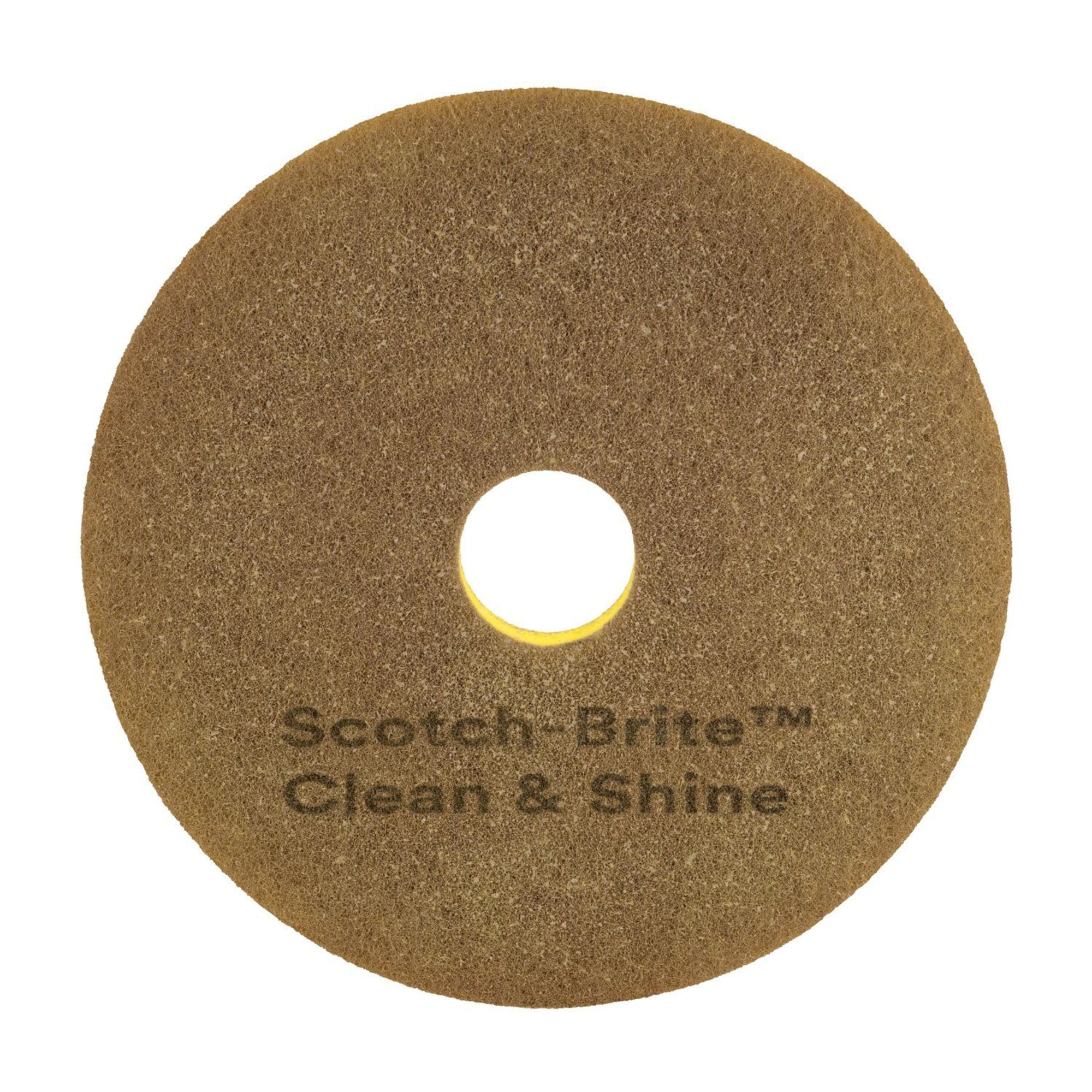 14-Inch Yellow Nonwoven Polyester Polishing Pad, Pack of 5