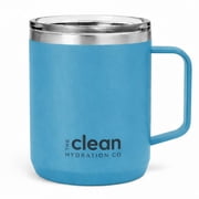 Clean bottle | Pristine Sips Insulated Stainless Steel Coffee Mug | Ceramic Inner Coating | No Metal Taste | Mug Perfect Brew | Aqua