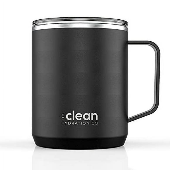 Clean bottle | Pristine Sips Insulated Stainless Steel Coffee Mug | Ceramic Inner Coating | No Metal Taste | Mug Perfect Brew | Black