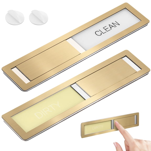 Clean dirty magnet for dishwasher, Premium Stainless Steel Grade 304, Kitchen Organizers and Storage Decor Accessories, Extra Adhesive Tapes Included.(Style B)