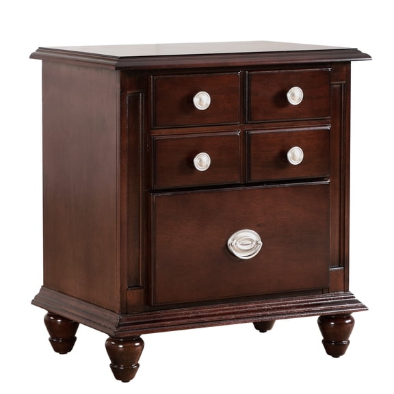 Clean finish, tarnish-resistant hardware / Beige night stand for bedroom decor