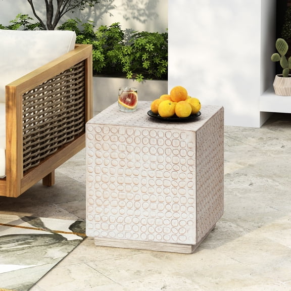 Clean - lined MGO Table, Cube Structure - Suitable for Holding Drinks in Modern Homes