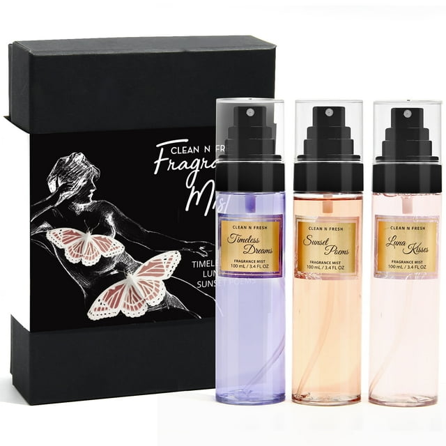 Clean-n-Fresh Women's Body Spray, Fragrance Gift Sets, Pack of 3, 10.2 ...