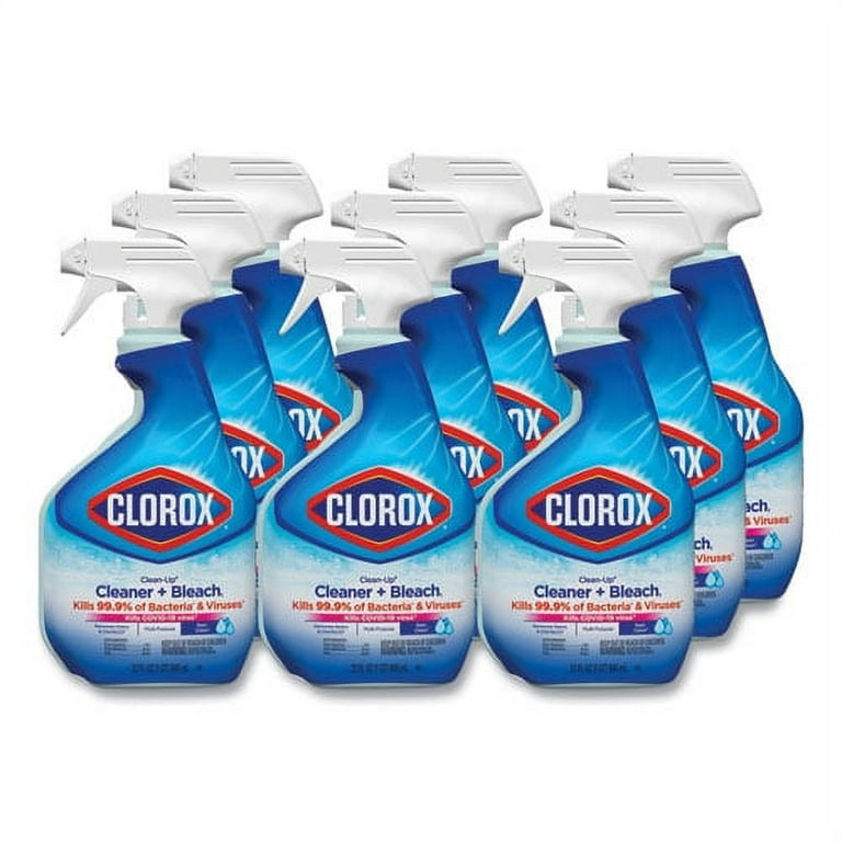 Clorox Clean-Up All Purpose Cleaner with Bleach - Spray - 32 fl oz (1 quart) - Fresh Scent - 9 / Carton - Multi