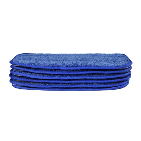 CleanAide® All Purpose Twist Yarn Microfiber Mop Pads 10 Inches Blue 6 Pack