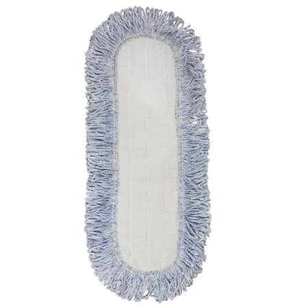 CleanAide® Coral Weave Microfiber Mop Pad with Rope Border 18 Inches Blue