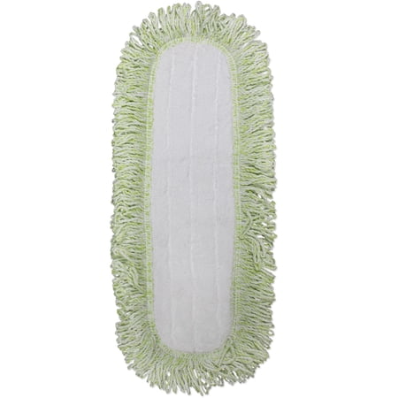 CleanAide® Coral Weave Microfiber Mop Pad with Rope Border 18 Inches Green