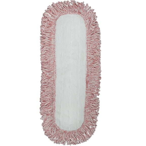 CleanAide® Coral Weave Microfiber Mop Pad with Rope Border 18 Inches Red