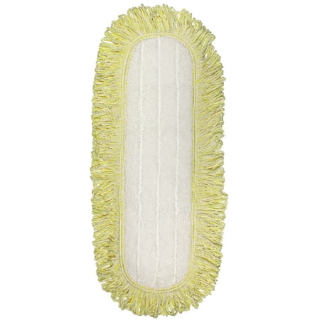 CleanAide® Coral Weave Microfiber Mop Pad with Rope Border 18 Inches Yellow