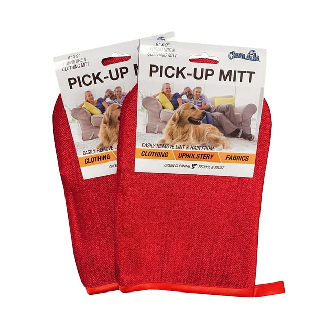 CleanAide Pet Hair Removal Pick It Up Mitt (2Pack)