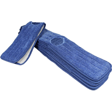 CleanAide® Spot Cleaning Twist Yarn Microfiber Mop Pad with Scrubber 18 Inches 6 Pack