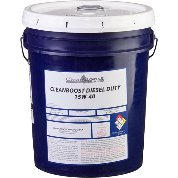 CleanBoost® Diesel Duty 15W40 Premium Diesel Engine Oil - 5 Gallon