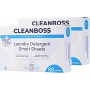 CleanBoss Laundry Detergent Smart Sheets - Lavender, 60 Sheets, 2 Pack