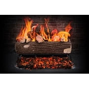 CleanBurn Mountain Oak 18" Vented Natural Gas Log Set. Complete with Match Lit Safety Pilot, Fireplace Grate, Burner Pan, and Gas Connection Kit.