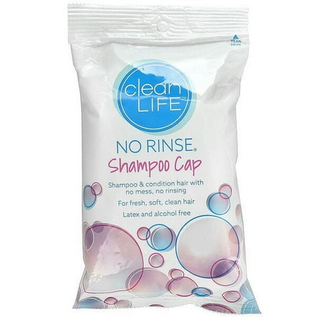 CleanLife, No Rinse Shampoo Cap, 1 Cap Pack of 4