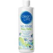 CleanLife Products No-Rinse Body Bath, Concentrated Formula, 16 oz, Pack of 3