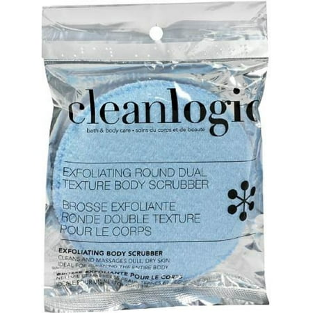 CleanLogic Exfoliating Round Dual Texture Body Scrubber, Colors May Vary 1 ea (Pack of 3)