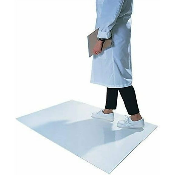 CleanPro 24 in. x 36 in. Disposable Adhesive Sticky/Tacky Mats for Cleanrooms, 30 Sheets per Mat, 4 Count (White)