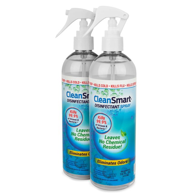 CleanSmart 16 oz Disinfectant Spray, 2pack Great for Cleaning your
