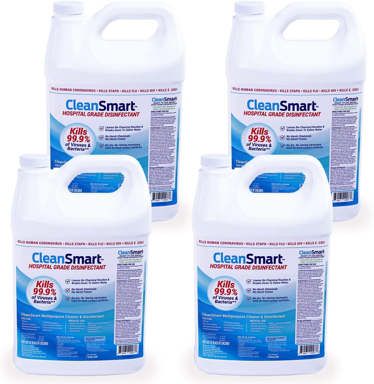 CleanSmart Hospital Grade Disinfectant, Kills 99.9% of Viruses and ...