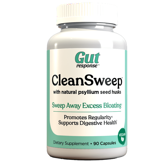 CleanSweep Digestive Health Capsules - Natural Psyllium Fiber, Promotes Regularity, 90 Capsules