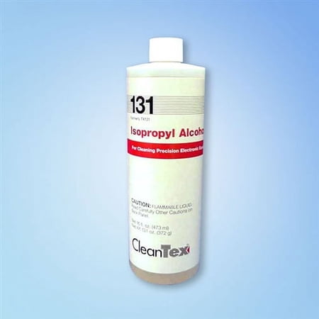 CleanTex Electronic-Grade 99% Isopropyl Alcohol, 16 oz. Bottle, Case of 6