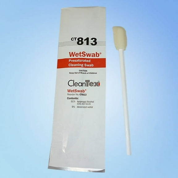 CleanTex WetSwab 91% Alcohol Swabs, 25/box