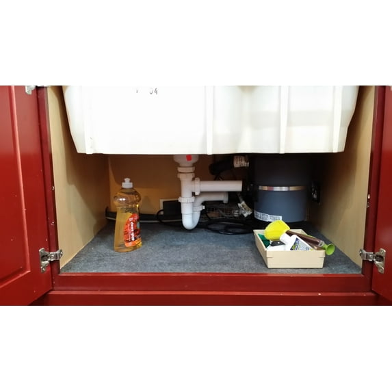 CleanUp Stuff Under Sink Mat Absorbent Cut to Fit Cabinet Liner
