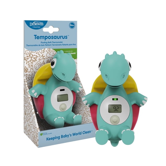 CleanUp Temposaurus Floating Bath Thermometer for Accurately Measuring Baby's Bath Water Temperature, BPA Free