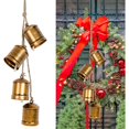 CleanX Cow Bells Decor,Handmade Rustic Bells,Gold Bells for Christmas