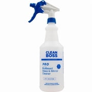 Cleanboss B3181527 Biobased Glass & Mirror Cleaner Concentrate 32 oz Bottle - Case of 6