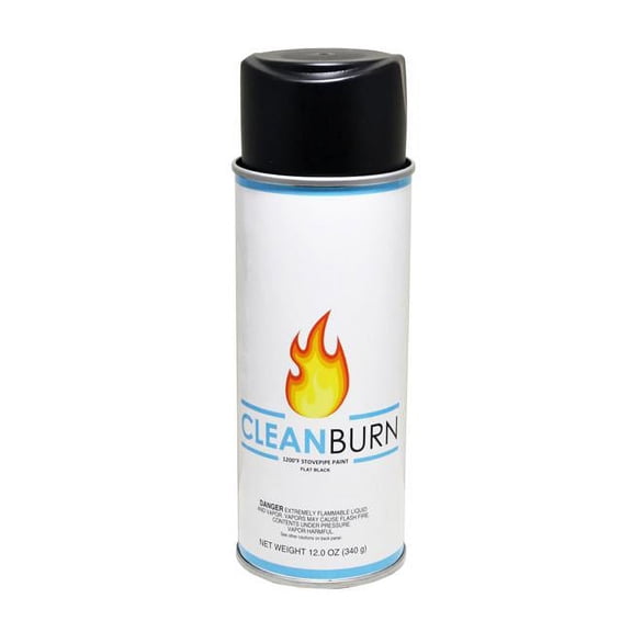 Cleanburn 610203 High Temperature Stove Paint, Flat Black