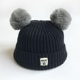 thumbnail image 1 of Cleance Sale!Kids Hat Autumn Kids Girls Boys Cap Cute Ear Cotton Ball Kids Knitted Beanies Hat, 1 of 5