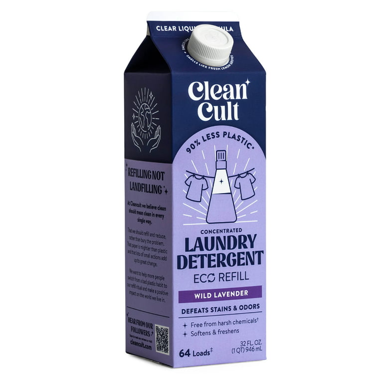 Cleancult Laundry Detergent Refill, Nature-Inspired Ingredients, Wild  Lavender, 32 fluid oz 