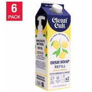 Cleancult Liquid Dish Soap, Lemon Verbena, 32 fl oz, 6-count