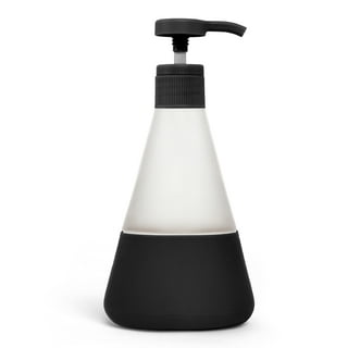  COTEN - Dispensador de jabón con ventosa para colgar en la  pared, botella de gel de ducha, botella de gel de ducha, botella de jabón  transparente, color blanco (tamaño: 23.7 fl