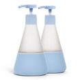 thumbnail image 1 of Cleancult Liquid Hand Soap Glass Dispenser, Shatter Resistant, Periwinkle Blue, 2 Pack, 12 oz, 1 of 7