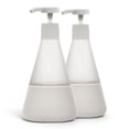 thumbnail image 1 of Cleancult Liquid Hand Soap Glass Dispenser, Shatter Resistant, Stone Gray, 2 Pack, 12 oz, 1 of 7