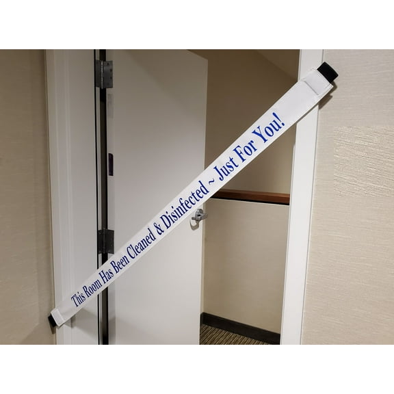 Cleaned & Disinfected Sign - Nylon Banner with Magnetic Ends