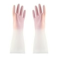 thumbnail image 1 of Cleaner Gloves, Tyeign Gradient Waterproof Latex Gloves Laundry Household Cleaning Gloves Kitchen Durable Dishwashing Gloves Clean Gloves Xl Mr Clean Gloves Large Mr Clean Gloves Pink, 1 of 8