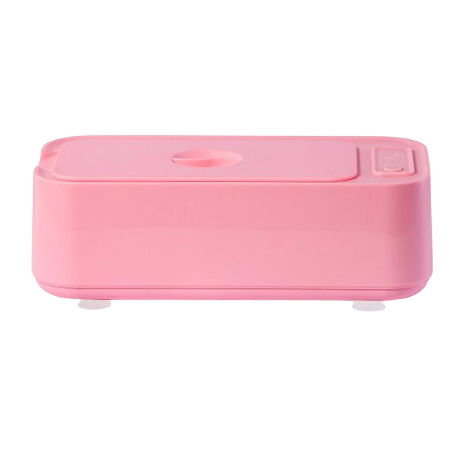 Cleaner Low Noise Household 400ml for Jewelry Earrings Dentures Pink