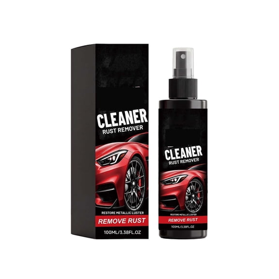 Cleaner Rust Remover Spray 100ML Metal Rust Remover for Car Detailing Metallic Oxidation On Wheels Chrome Metal Parts 100ml Black