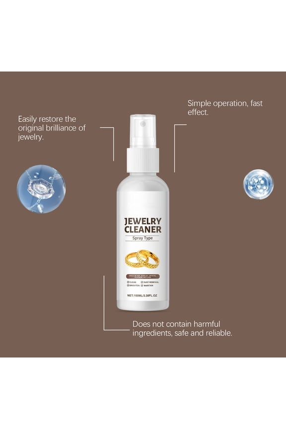 Cleaner Solution for Jewelry Cleaning,Concentrated Jewelry Cleaner for Gold, Platinum Diamonds and Non-Porous Precious and Semi-Precious Jewelry