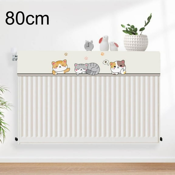 Cleaner Space Home Environment 160Cm Radiator Cover Machine Washable Dust Cover Cat Pattern Household Accessory
