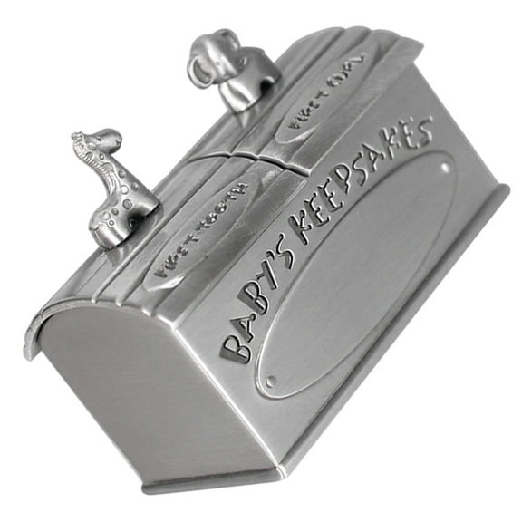 Masteelf 1Set Silver Rectangular Tooth Storage Box for Children Collecting Baby Teeth