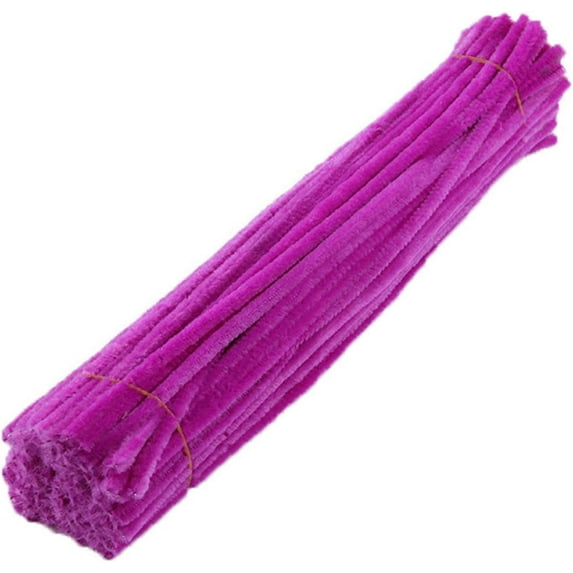 Cleaners Crafts Stem for 100PC Color Set Decorations Pipe DIY Arts Solid Tools Home Improvement Rhinestones for Crafts (Purple, One Size)